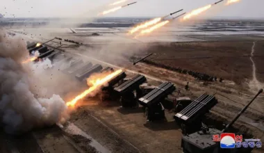 N. Korea fires rockets toward Yellow Sea in military drills