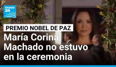 María Corina Machado, gran ausente de la ceremonia de entrega del Nobel de Paz