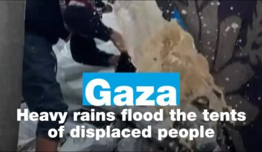 Gaza: Heavy rains flood the tents of displaced people • FRANCE 24 English