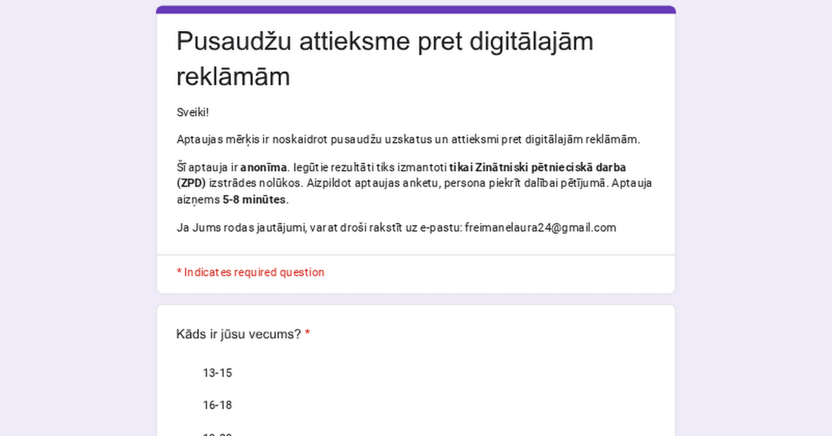 ZPD Aptauja par digitālo mārketingu