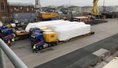 The latest of the new DART trains arrived into Dublin Port yesterday from Poland. Its not all bad news regarding public transport in Ireland!