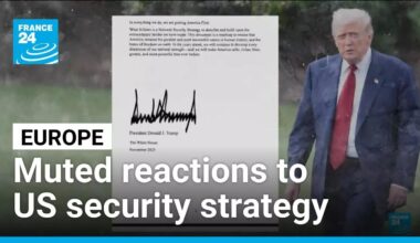 EU reacts to US security strategy document saying Europe face 'civilisational erasure' • FRANCE 24