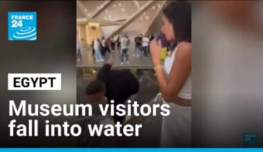 The Grand Cairo Museum visitors so captivated that they fall into water • FRANCE 24 English