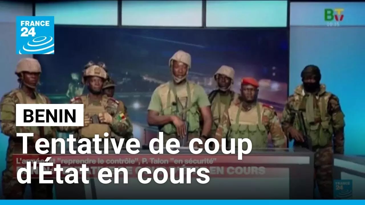 Tentative de coup d'État en cours au Bénin : des tirs entendus à Cotonou • FRANCE 24