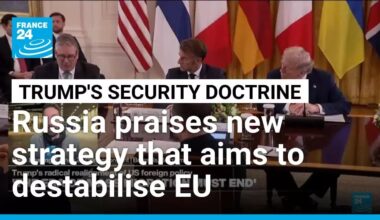 EU leader warns of US interference in Europe's affairs as Russia praises Trump's security vision