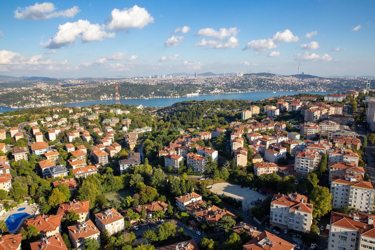 Aerial view of residential buildings in the Etiler neighborhood of the Besiktas district in Istanbul, Türkiye. (Adobe Stock Photo)