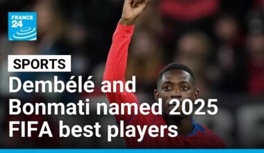 Ousmane Dembélé named 2025 FIFA best player, Aitana Bonmati wins women's award • FRANCE 24