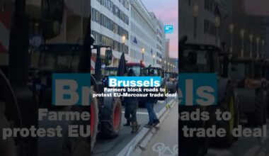 Brussels: Farmers block roads to protest EU-Mercosur trade deal • FRANCE 24 English