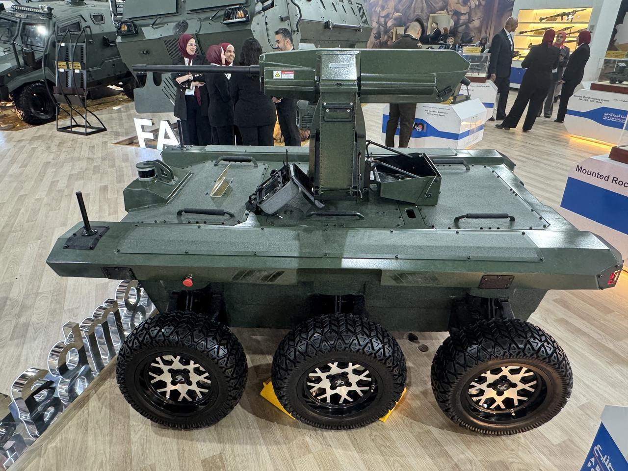 AKREP, the unmanned platform developed through HAVELSAN’s local partnership in Egypt, were showcased for the first time at the EDEX 2025 Egypt Defence Expo in Egypt on Dec. 6, 2025. (AA Photo)