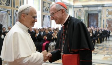 Cardinal Pietro Parolin and Pope Leo XIV