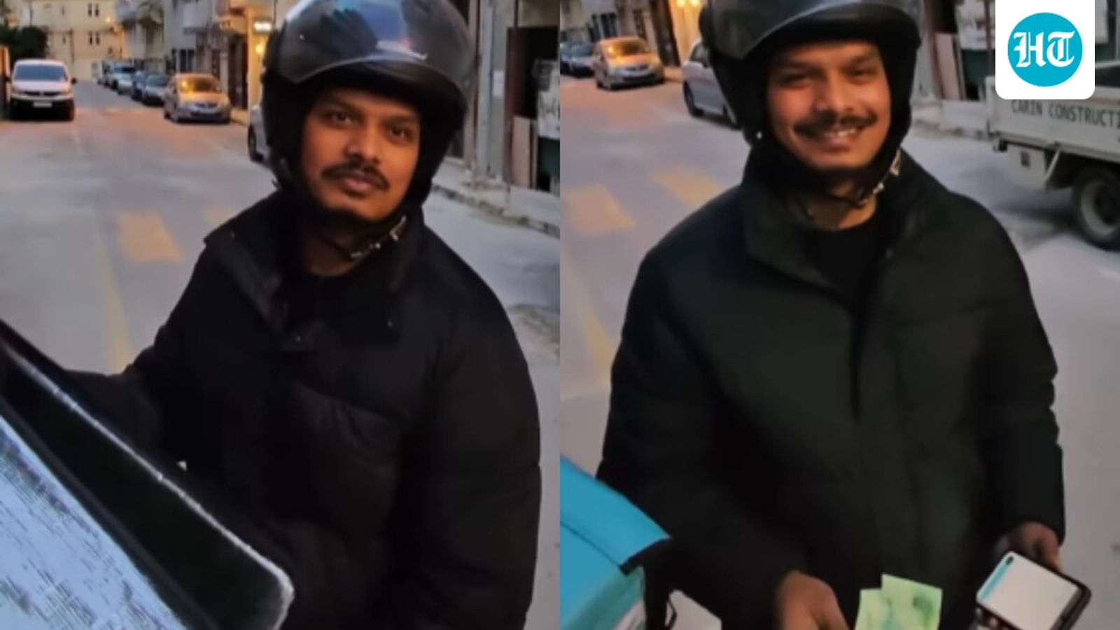 ‘Can I make you happy?’: German YouTuber surprises Indian delivery rider in Malta with €200 rent payment