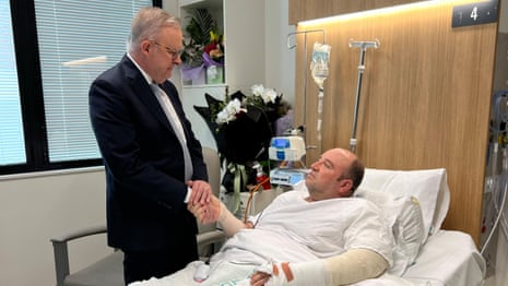 Prime minister meets the ‘Australian hero’ Ahmed al-Ahmed in hospital – video