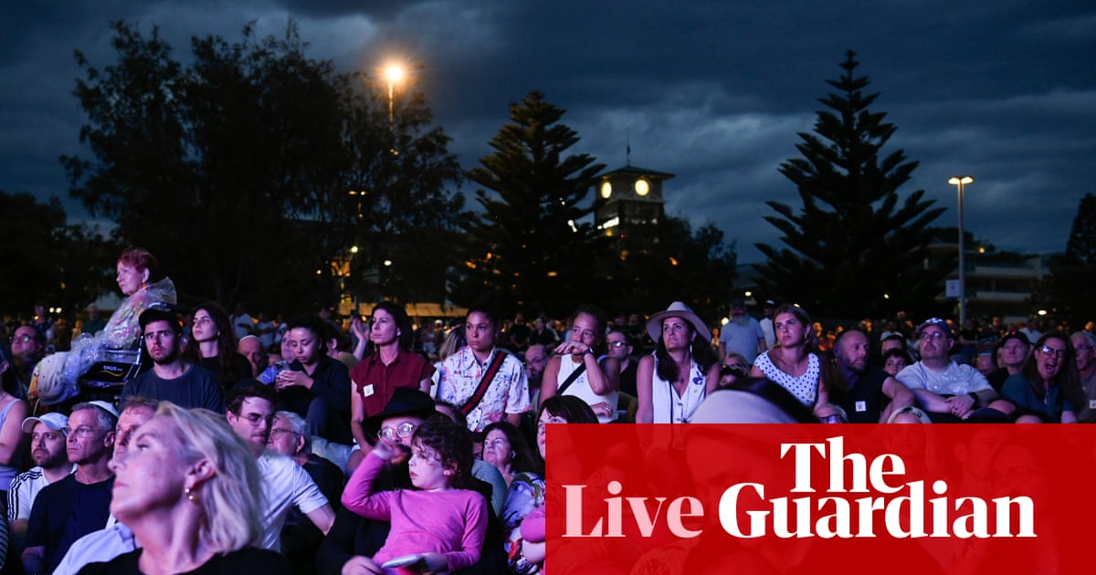 Rabbi Yehoram Ulman tells vigil ‘Sydney can become a beacon of goodness’ – As it happened | Bondi beach terror attack