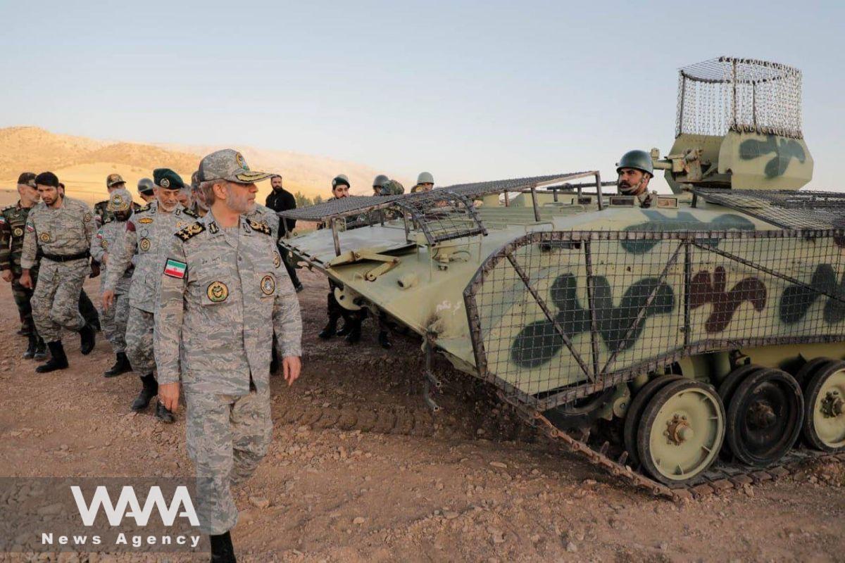 The Commander-in-Chief of the Iranian Army, Major General Amir Hatami, made a field visit to army units in western Iran on December 22, 2025. Social media/ WANA News Agency