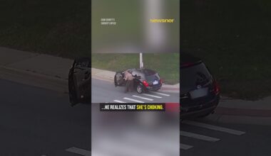 Officer Saves Choking Woman in Split Second #rescue #heroic #viral