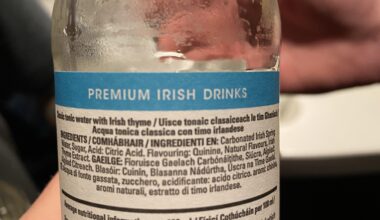 This tonic water list the ingredients as Gaeilge