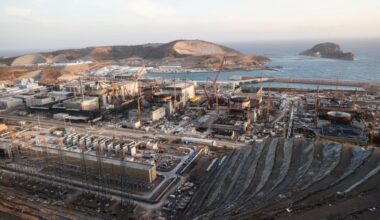 Construction work continues at the site of the Akkuyu Nuclear Power Plant (NPP), in the Gulnar district of Mersin, Türkiye, October 21, 2025. (AA Photo)