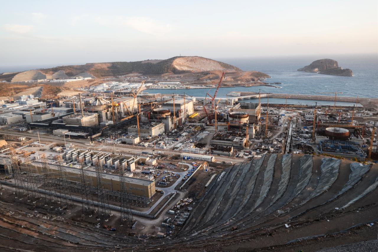 Construction work continues at the site of the Akkuyu Nuclear Power Plant (NPP), in the Gulnar district of Mersin, Türkiye, October 21, 2025. (AA Photo)