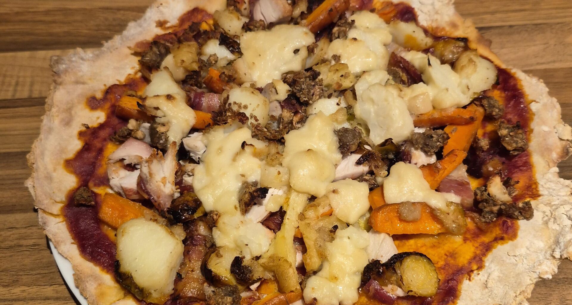 They said it shouldn't be done - but I did, the leftover Christmas Dinner Pizza