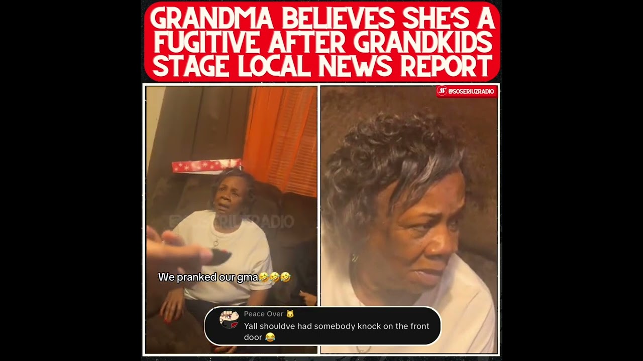 GRANDMA PANICS AFTER GRANDKIDS TRICK HER INTO THINKING SHE IS WANTED WITH STAGED NEWS!!