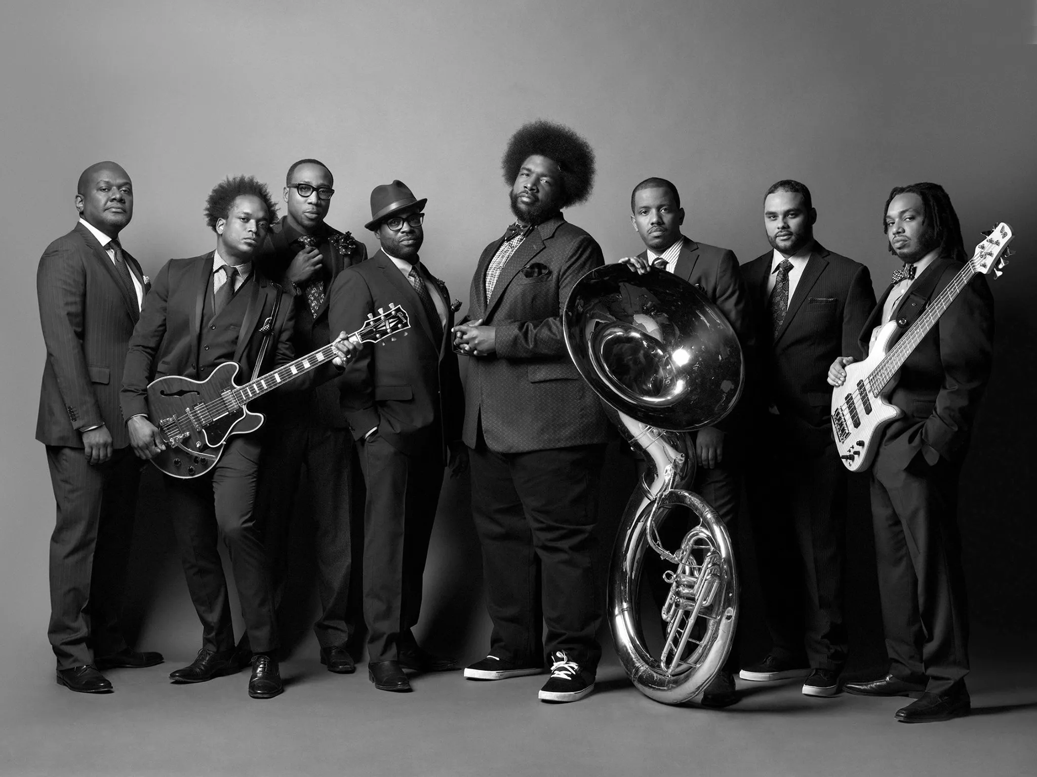A group photo of The Roots