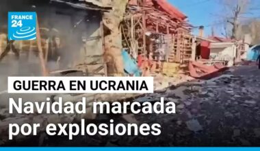 Guerra en Ucrania: Navidad marcada por explosiones deja edificios residenciales afectados