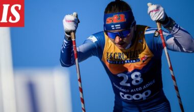 Tour de Skin tilanne: Johanna Matintalo, Kerttu Niskanen ja Jasmi Joensuu tiukassa ryhmässä