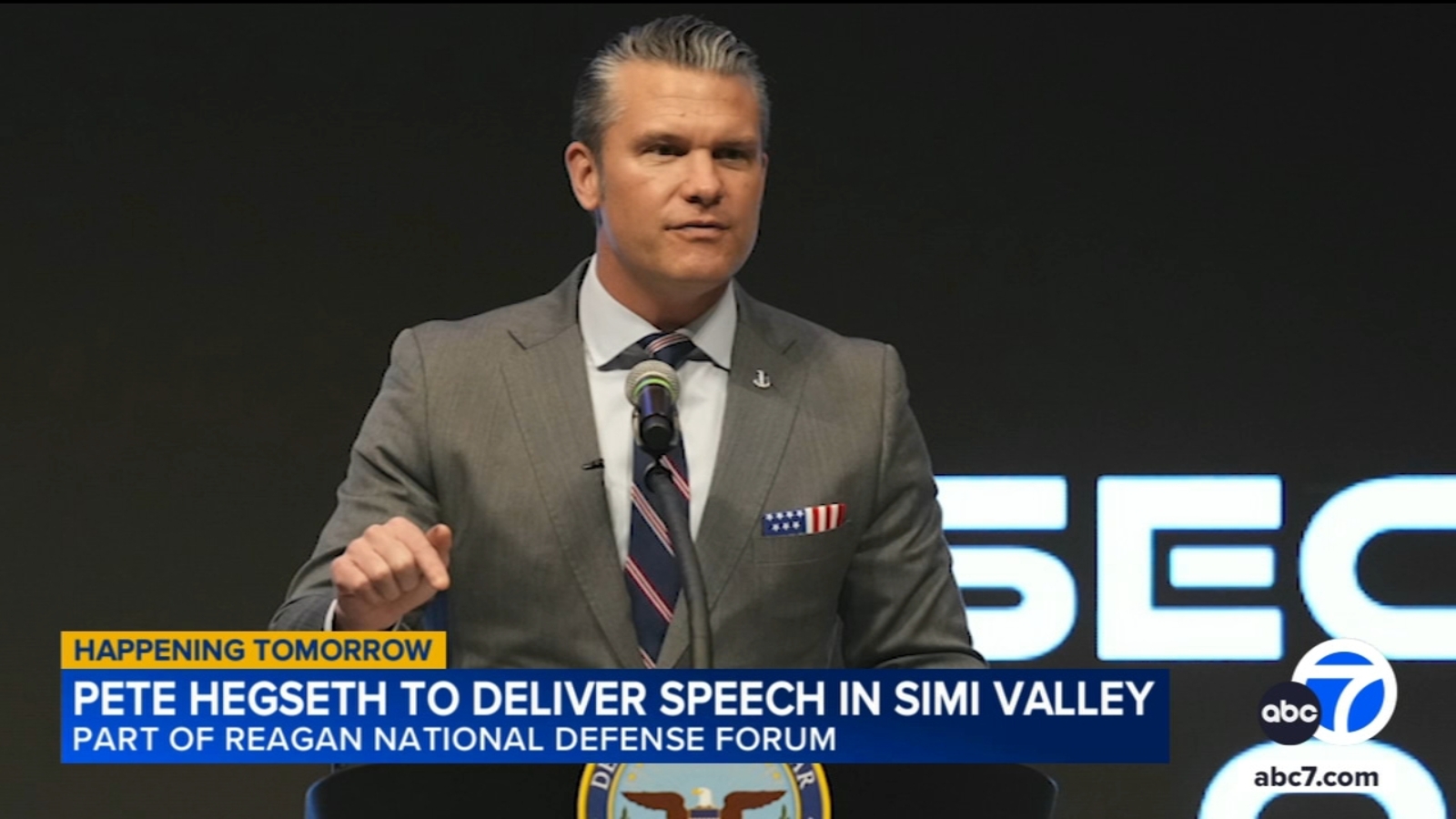 Pete Hegseth to deliver keynote address for forum at Reagan Library in Simi Valley