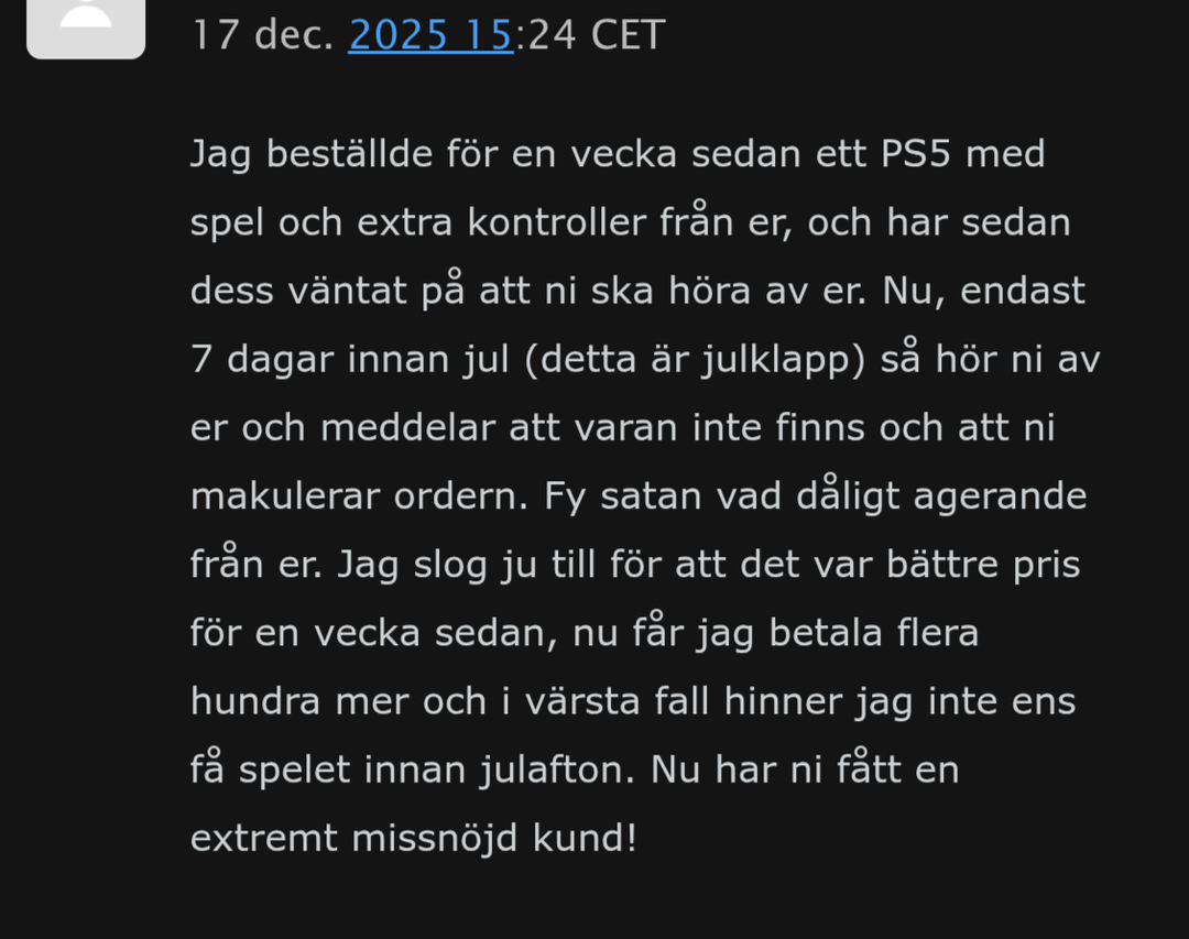 NetOnNet "kundservice"