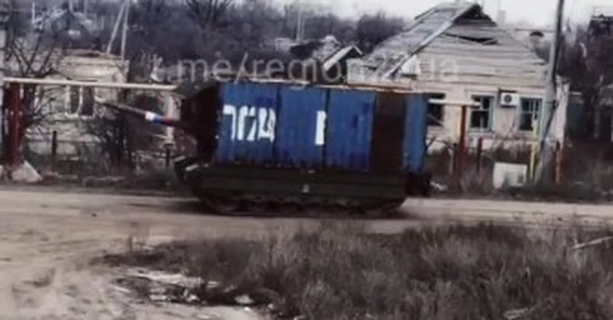 Russland setzt kuriose Container-Panzer ein