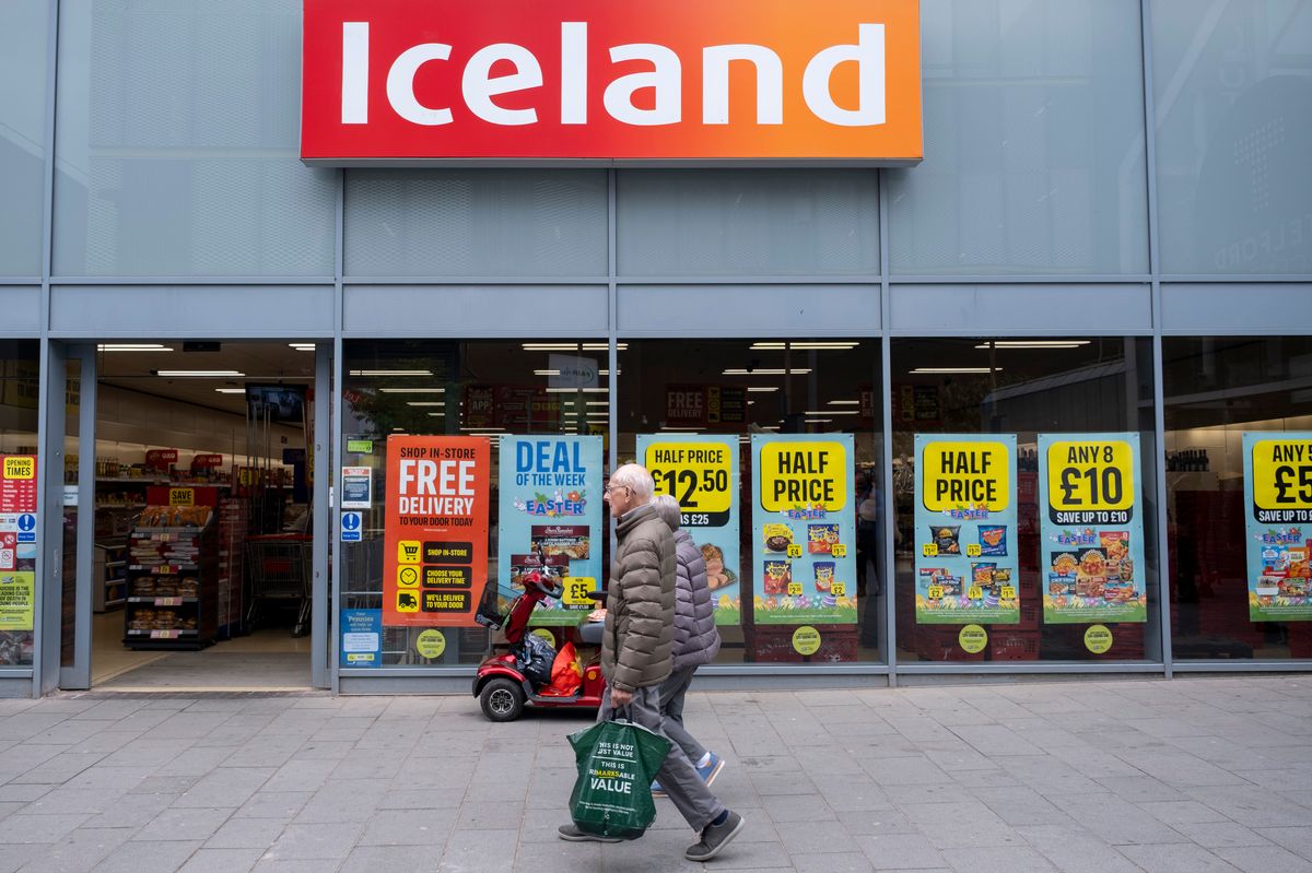 Entrance to Iceland store in the Telford Centre on 15th April 2025 in Telford, 