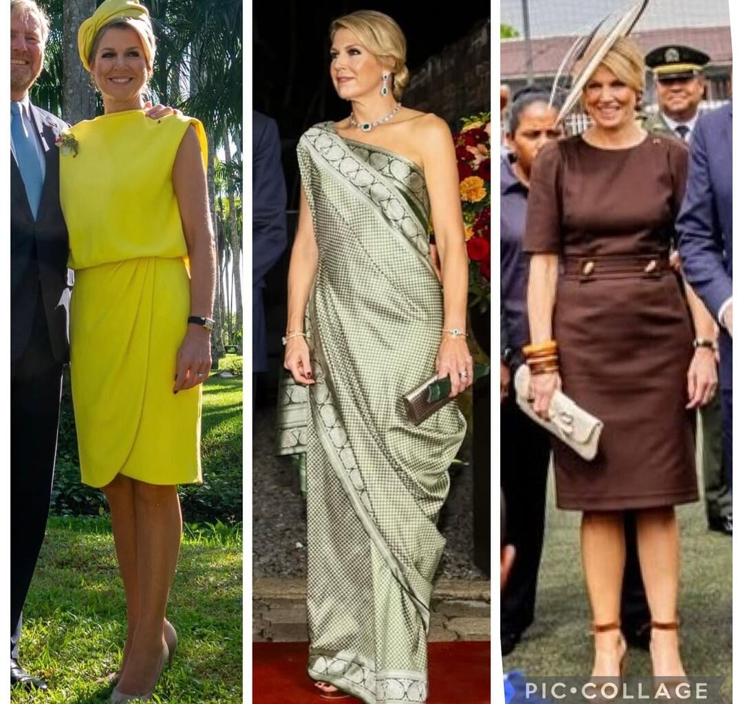 More Maxima looks from Suriname visit; royal couple tours a museum, an engineering school and a local soft drink factory