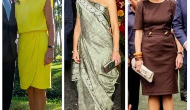 More Maxima looks from Suriname visit; royal couple tours a museum, an engineering school and a local soft drink factory