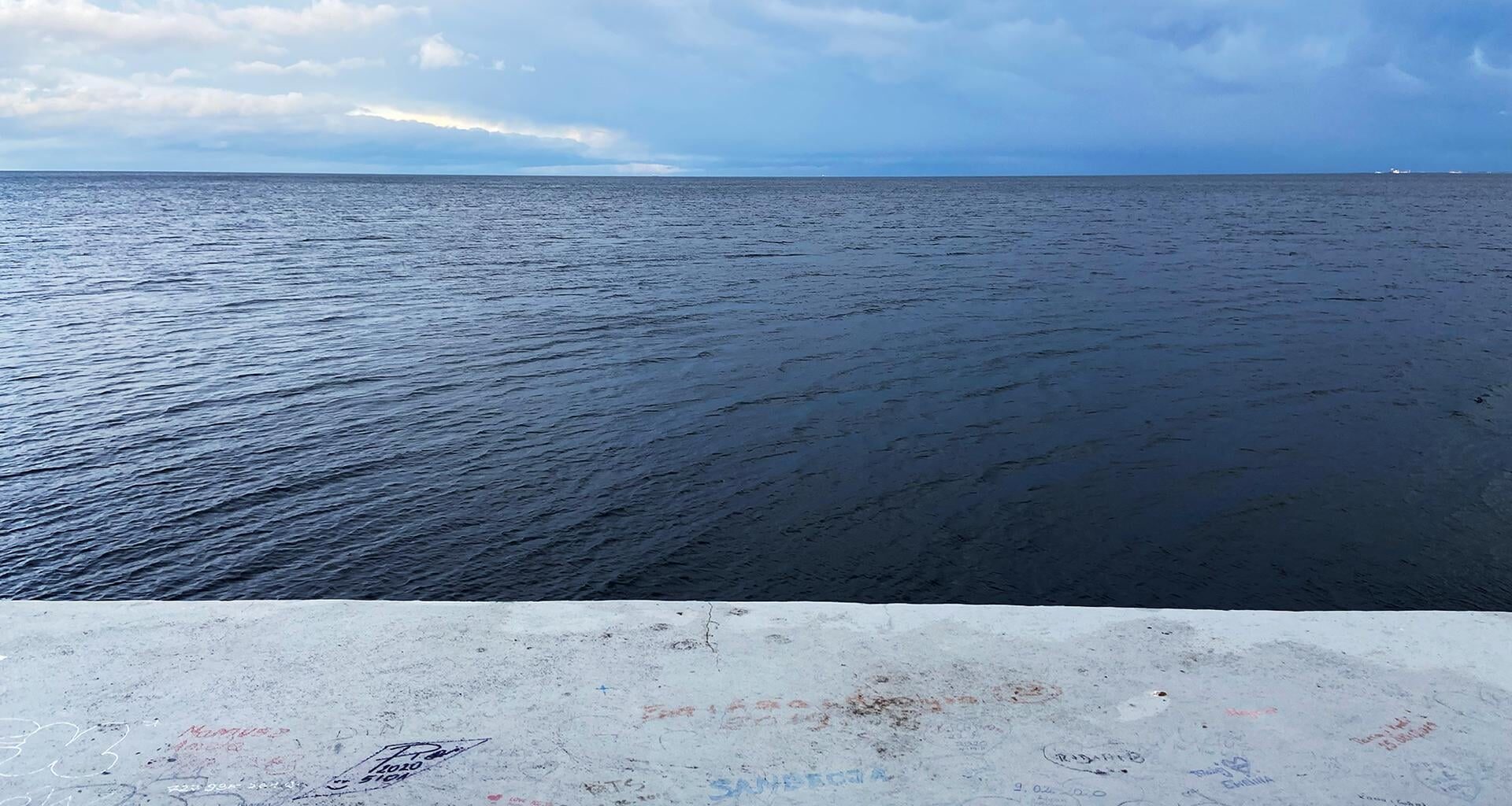 I took a picture of the Baltic sea in Sopot