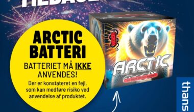 Tilbagekaldelse af fyrværkeri fra Thansen