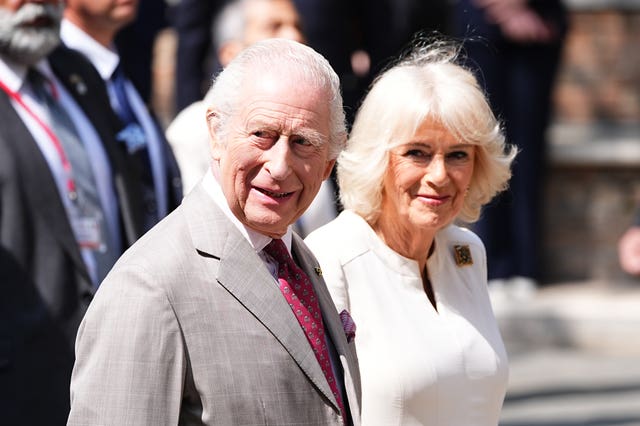 Charles and Camilla at the Piazza San Francesco in Ravenna, Italy