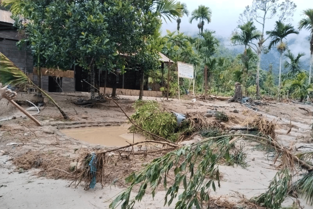 These photos, taken on November 28, show the aftermath of deadly floods in Aceh, an Indonesian province on the northwest tip of Sumatra Island.