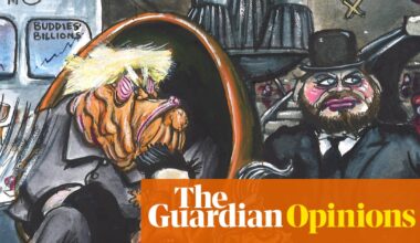 2025: a year in political cartoons – from a Bond-villain Trump to a toppled prince | Martin Rowson, Ella Baron, Nicola Jennings and Ben Jennings