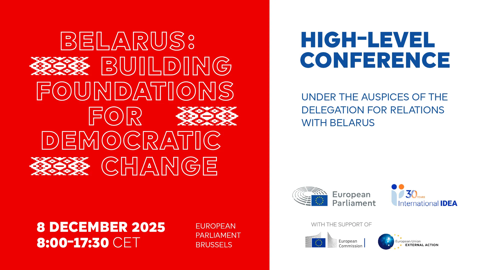 High-level conference on Belarus “Building Foundations for Democratic Change”