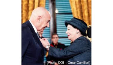 Emanuele Grimaldi has been appointed honorary member of the National Order of Merit of Malta