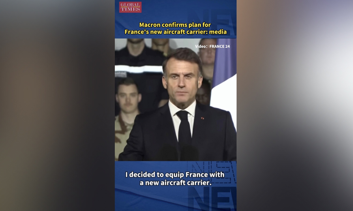 Macron confirms plan for France's new aircraft carrier: media