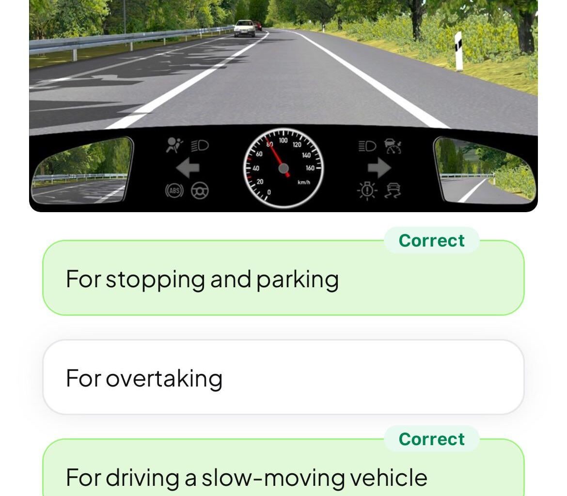 Right hand shoulder on a road