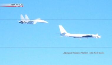 Chinese, Russian bombers conduct joint flight from East China Sea to Pacific | NHK WORLD-JAPAN News