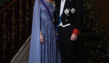 Kensington Palace has released a photo of the Prince and Princess of Wales ahead of the state Banquet tonight