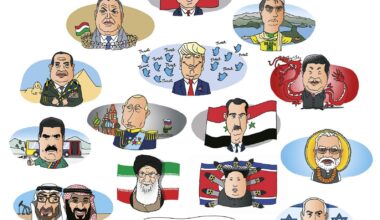 "The world of the new authoritarians". 2020 French book cover criticizing authoritarian world leaders such as Putin, Xi and Erdogan.