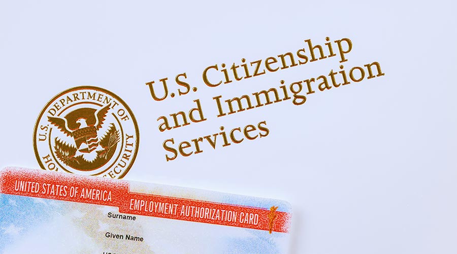 Employment Authorization Card is document that authorizes an immigrant to work in United States. It is issued by Department of Homeland Security.