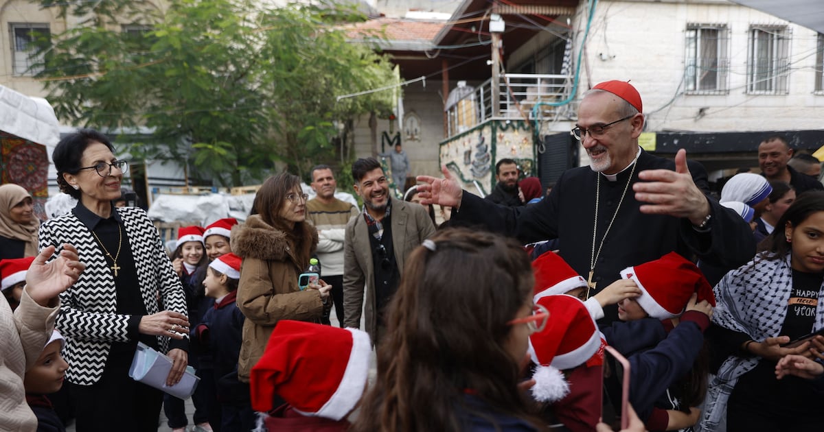 Latin Patriarch of Jerusalem visits Gaza's only Catholic church for Christmas Mass
