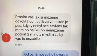 Myslete na to že i kurýr je člověk a je v práci.