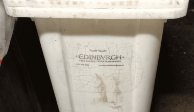 I wonder what journey this wheel bin took to end up as a glass bin at a pub in South East Ireland