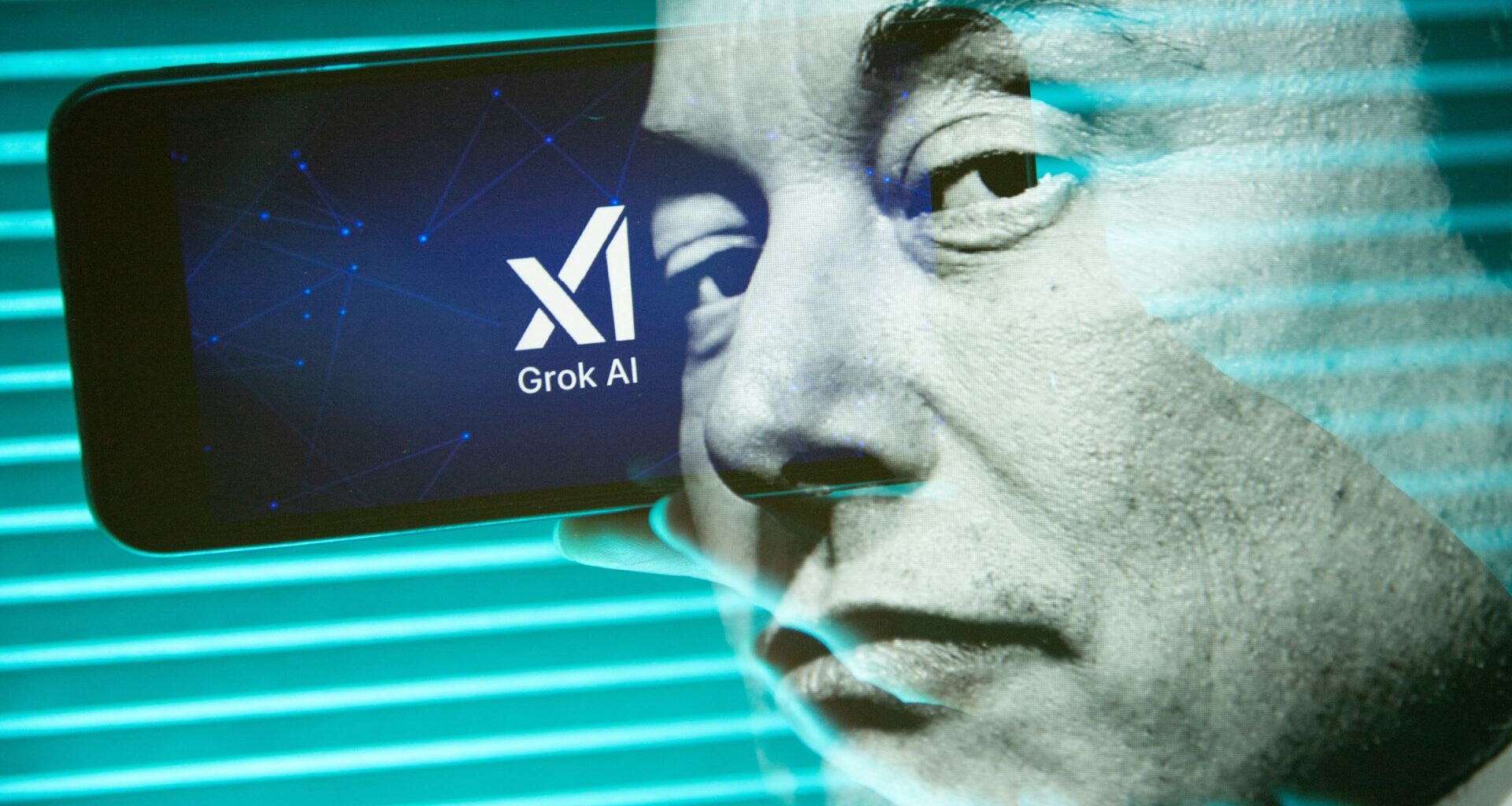 Musk on xAI background